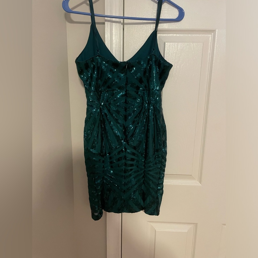 Sequin green homecoming dress